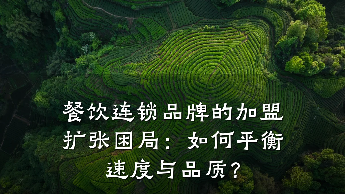 餐饮连锁品牌的加盟扩张困局：如何平衡速度与品质？