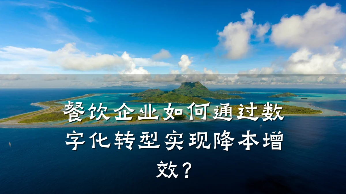 餐饮企业如何通过数字化转型实现降本增效？