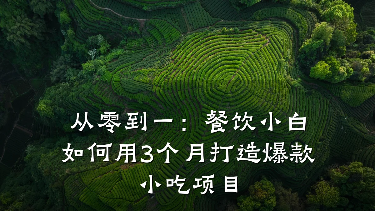 从零到一:餐饮小白如何用3个月打造爆款小吃项目