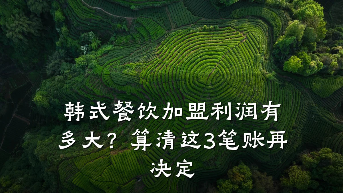 韩式餐饮加盟利润有多大？算清这3笔账再决定