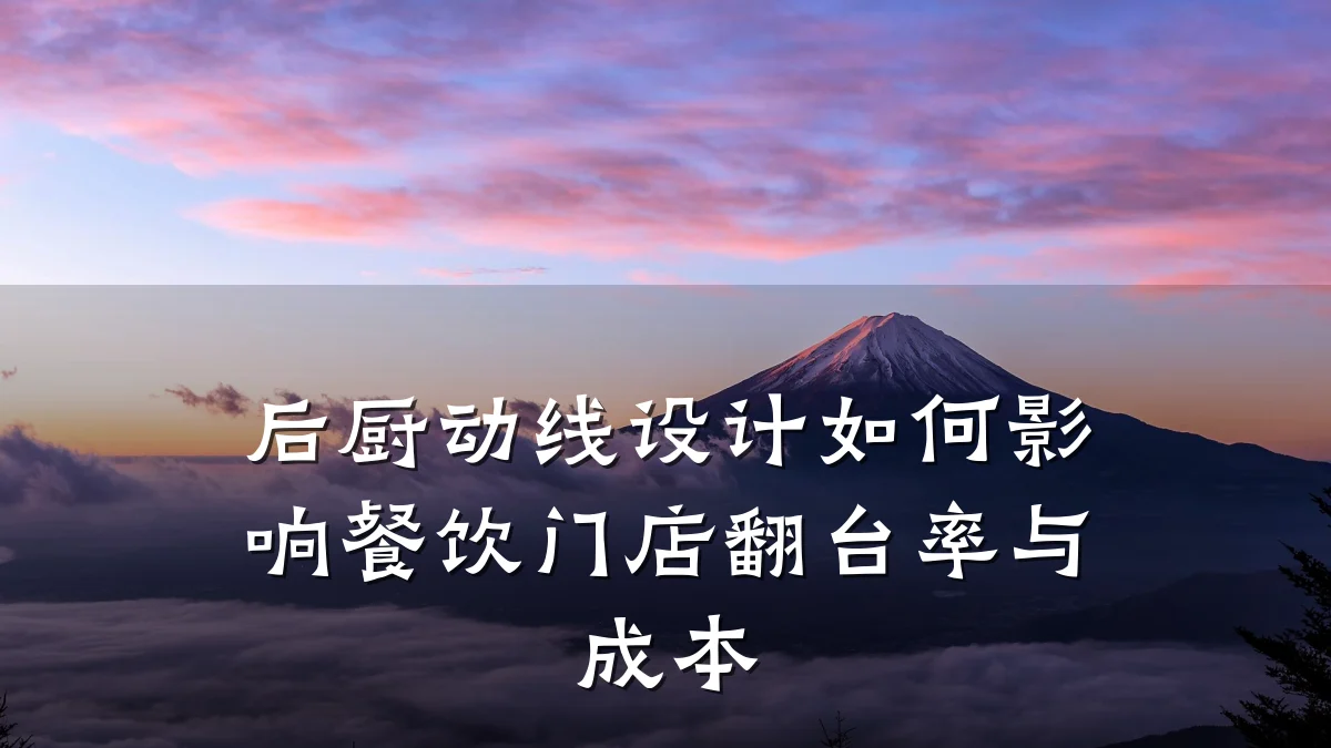 后厨动线设计如何影响餐饮门店翻台率与成本