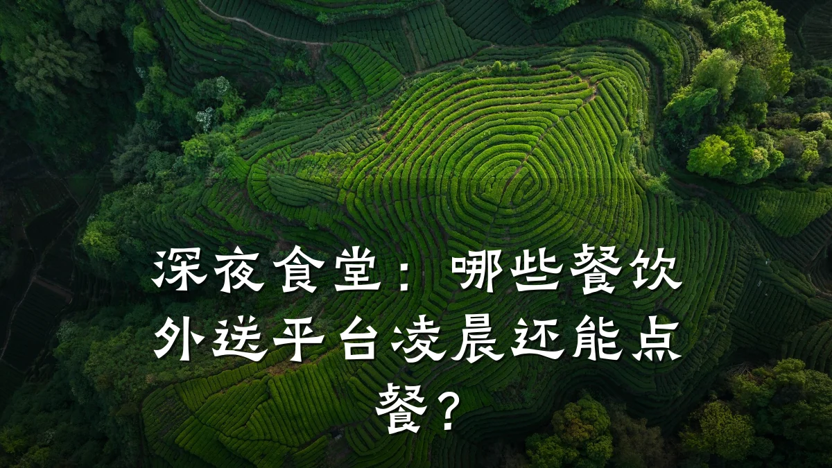 深夜食堂：哪些餐饮外送平台凌晨还能点餐？