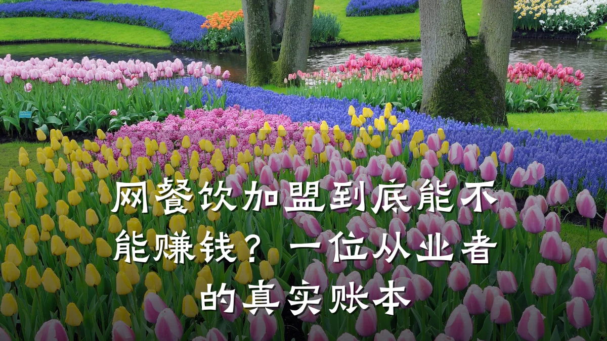 网餐饮加盟到底能不能赚钱？一位从业者的真实账本