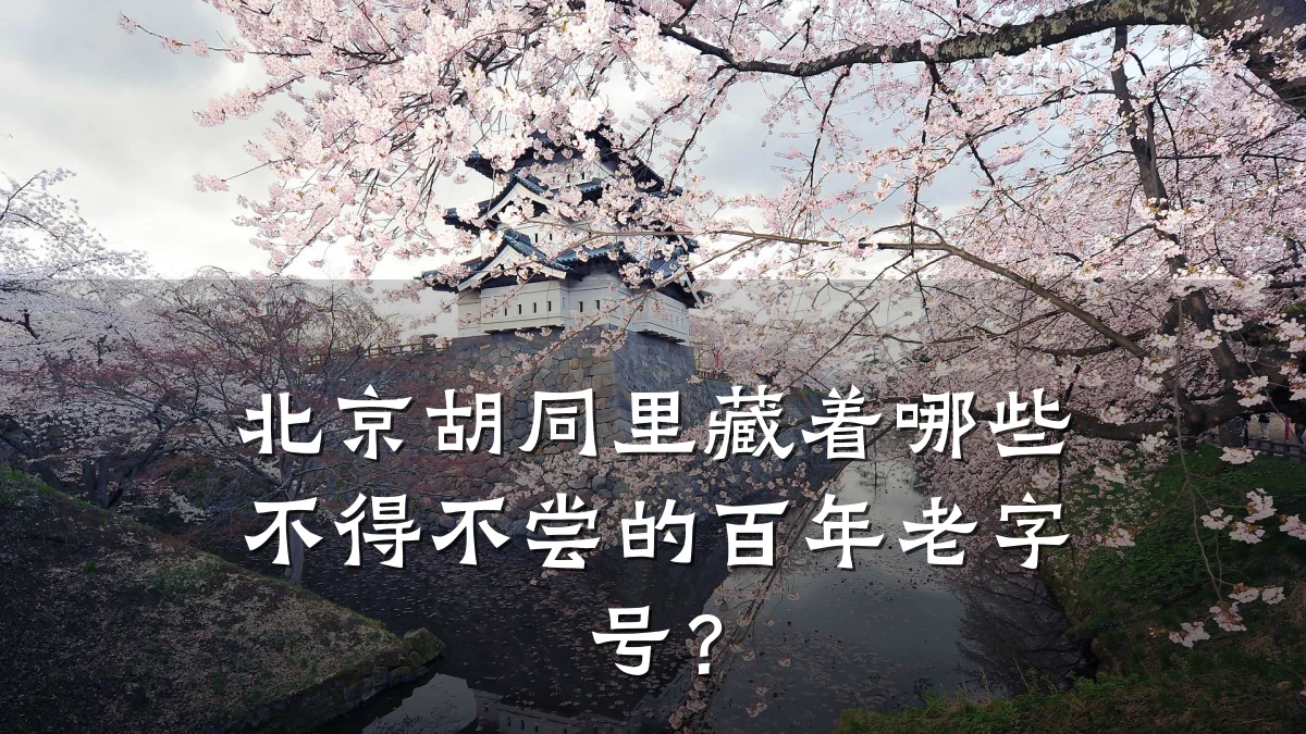 北京胡同里藏着哪些不得不尝的百年老字号？