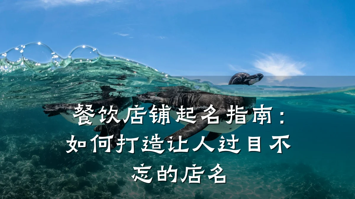 餐饮店铺起名指南：如何打造让人过目不忘的店名