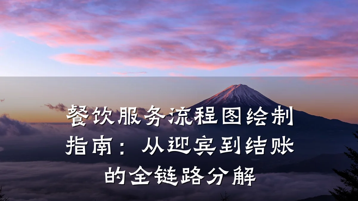餐饮服务流程图绘制指南：从迎宾到结账的全链路分解