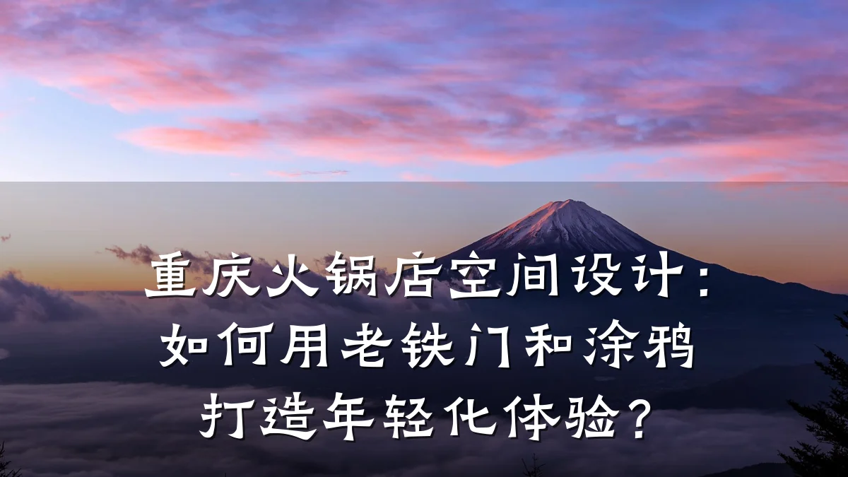 重庆火锅店空间设计：如何用老铁门和涂鸦打造年轻化体验？