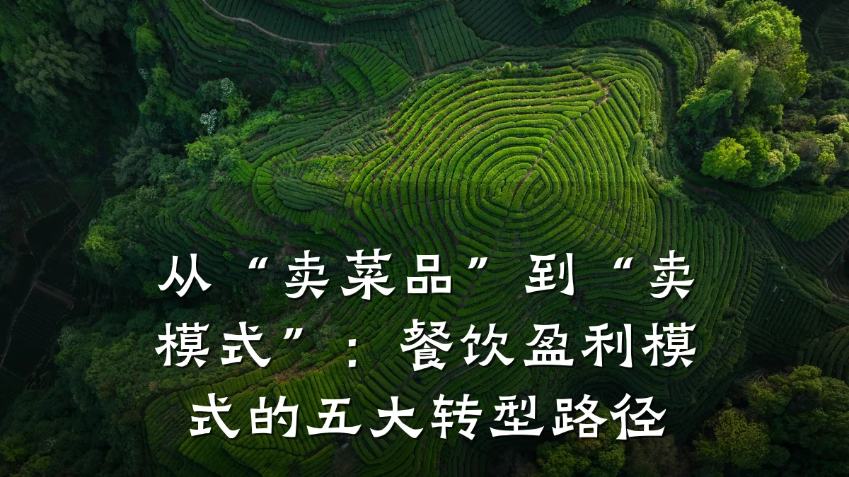 从“卖菜品”到“卖模式”：餐饮盈利模式的五大转型路径