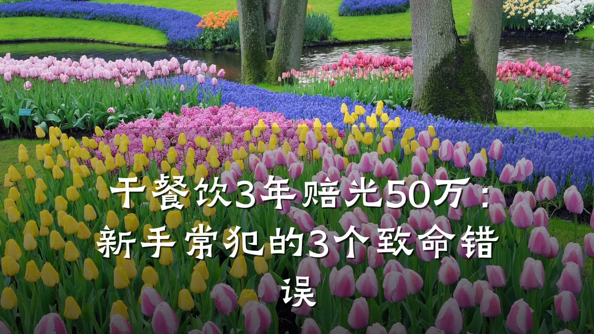 干餐饮3年赔光50万:新手常犯的3个致命错误