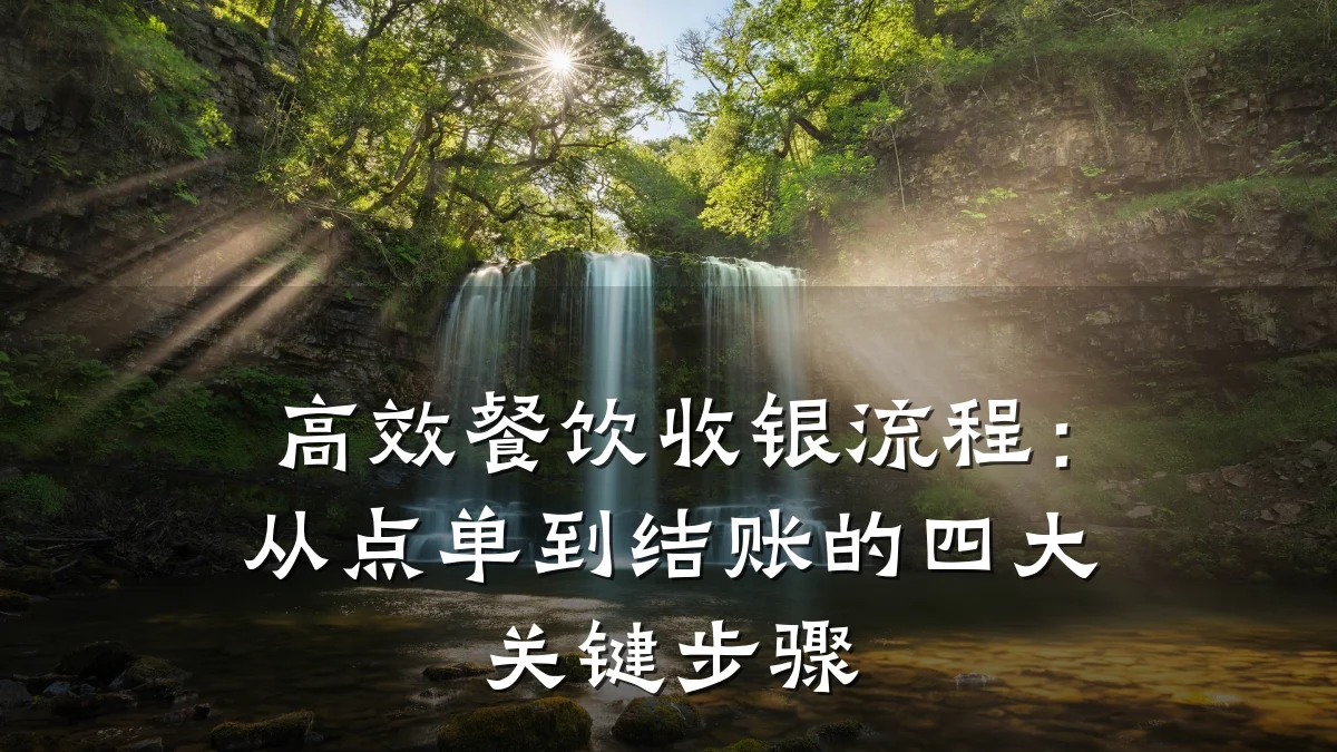 高效餐饮收银流程:从点单到结账的四大关键步骤