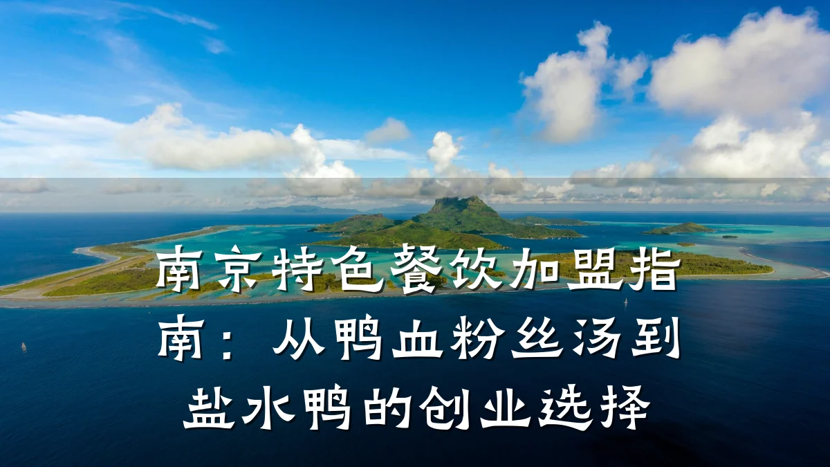 南京特色餐饮加盟指南：从鸭血粉丝汤到盐水鸭的创业选择