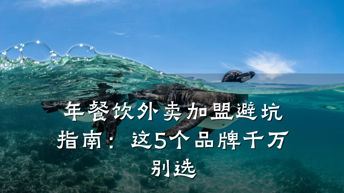 年餐饮外卖加盟避坑指南：这5个品牌千万别选
