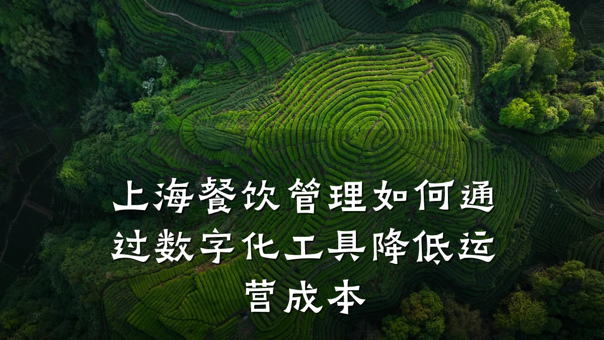 上海餐饮管理如何通过数字化工具降低运营成本