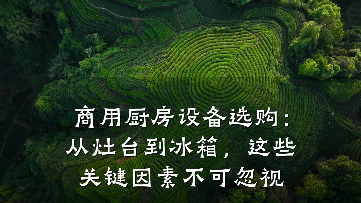 商用厨房设备选购：从灶台到冰箱，这些关键因素不可忽视