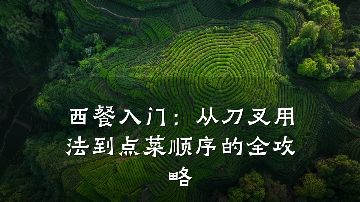 西餐入门:从刀叉用法到点菜顺序的全攻略
