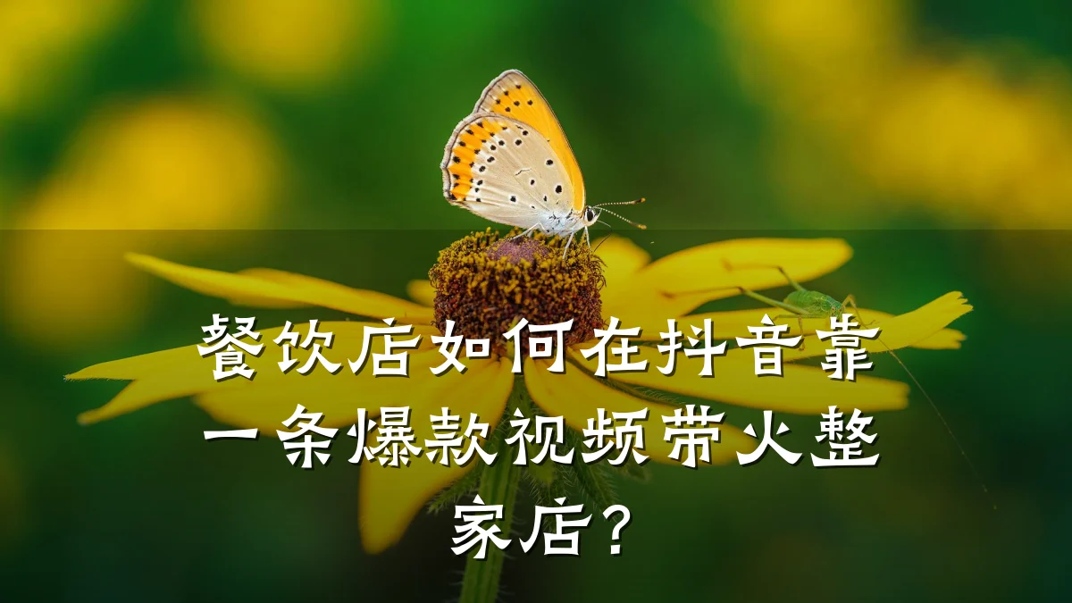 餐饮店如何在抖音靠一条爆款视频带火整家店？