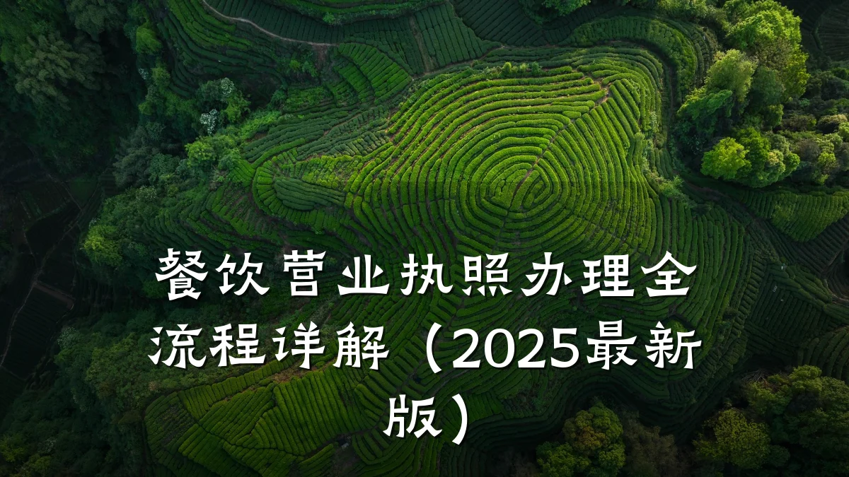 餐饮营业执照办理全流程详解（2025最新版）