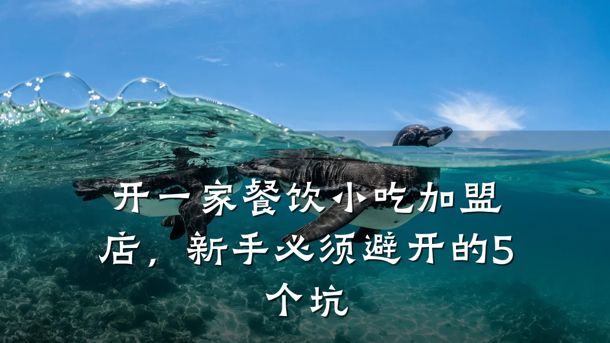 开一家餐饮小吃加盟店，新手必须避开的5个坑