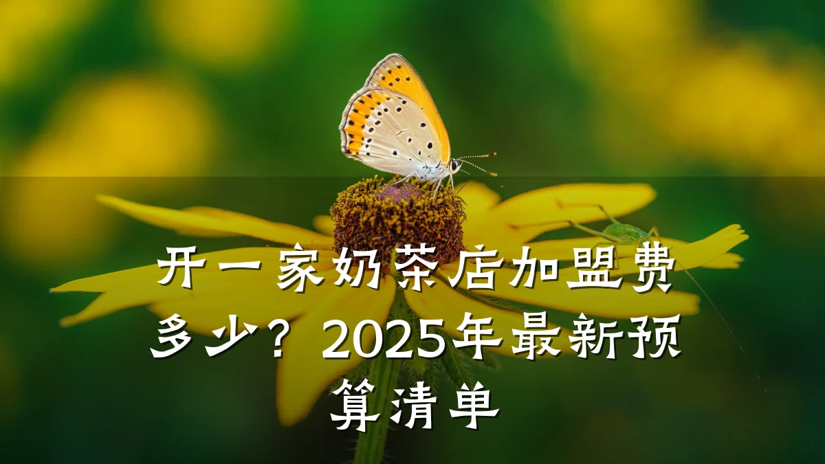 开一家奶茶店加盟费多少？2025年最新预算清单