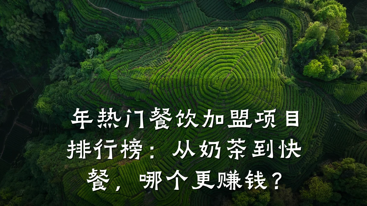 年热门餐饮加盟项目排行榜：从奶茶到快餐，哪个更赚钱？