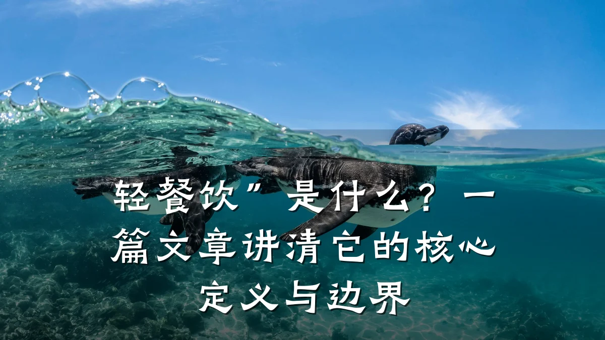 轻餐饮”是什么？一篇文章讲清它的核心定义与边界