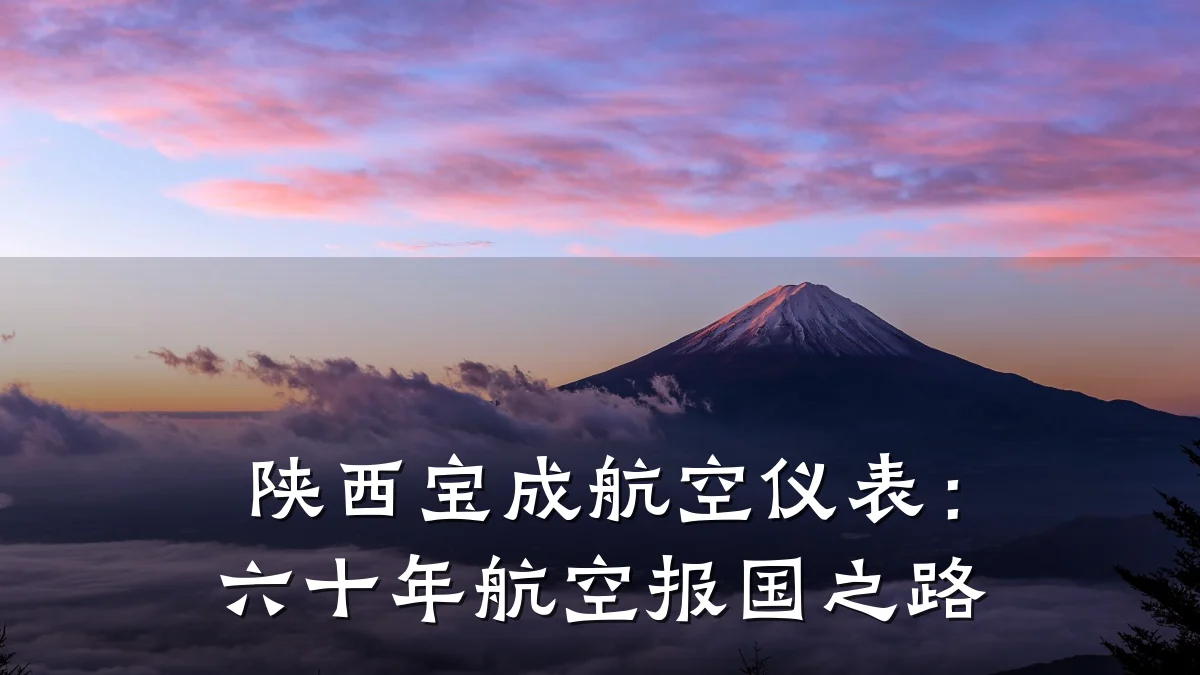 陕西宝成航空仪表:六十年航空报国之路
