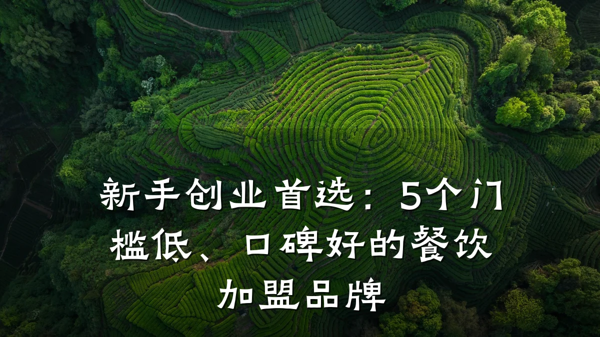 新手创业首选:5个门槛低、口碑好的餐饮加盟品牌