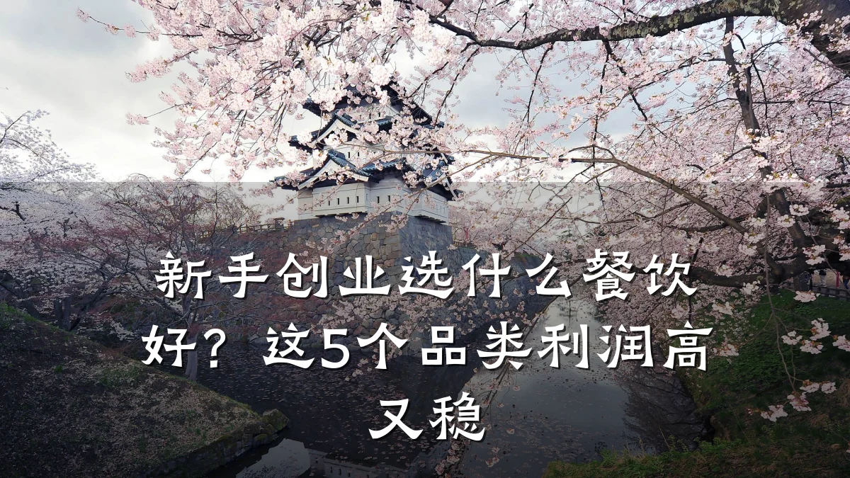 新手创业选什么餐饮好？这5个品类利润高又稳