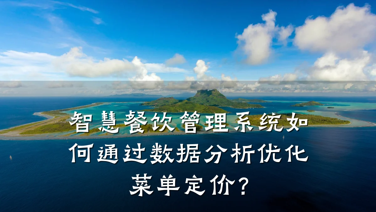 智慧餐饮管理系统如何通过数据分析优化菜单定价？