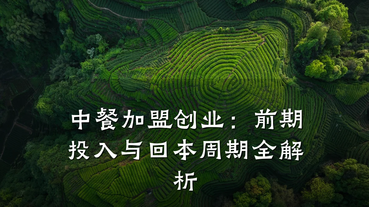 中餐加盟创业：前期投入与回本周期全解析