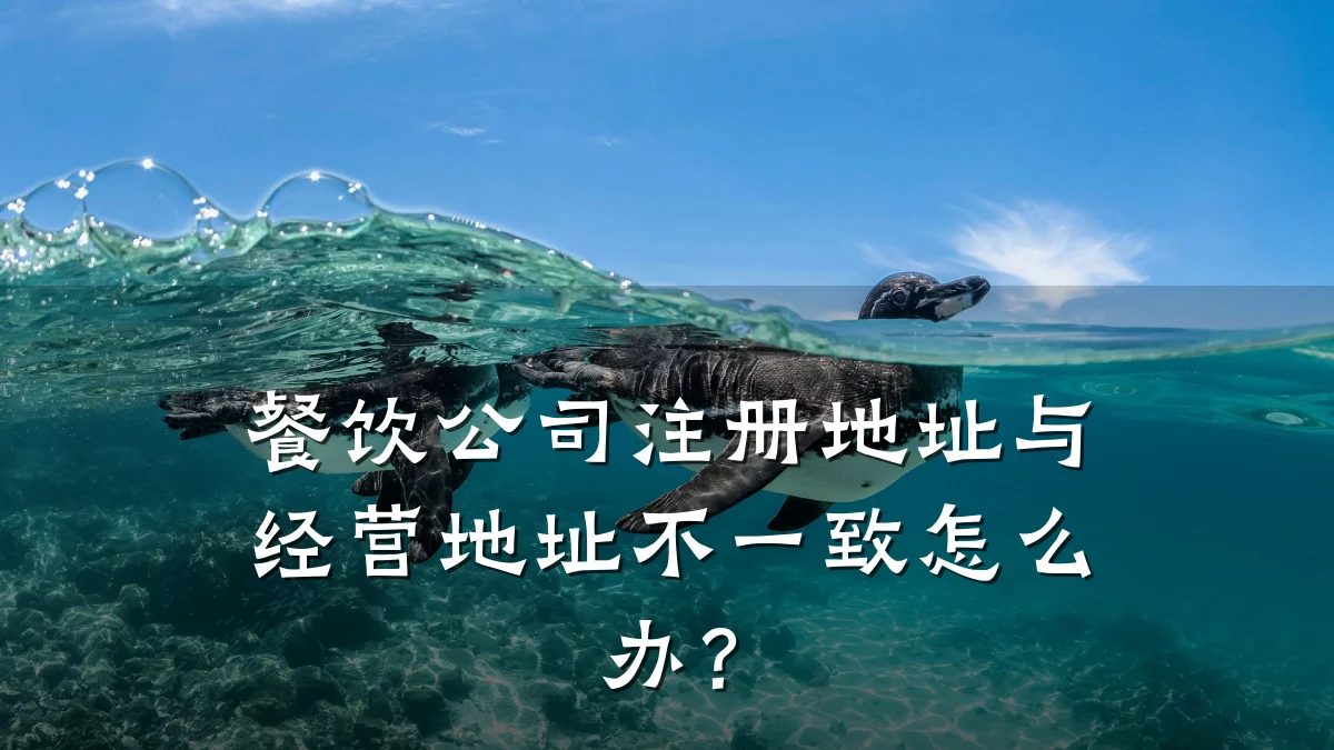 餐饮公司注册地址与经营地址不一致怎么办？