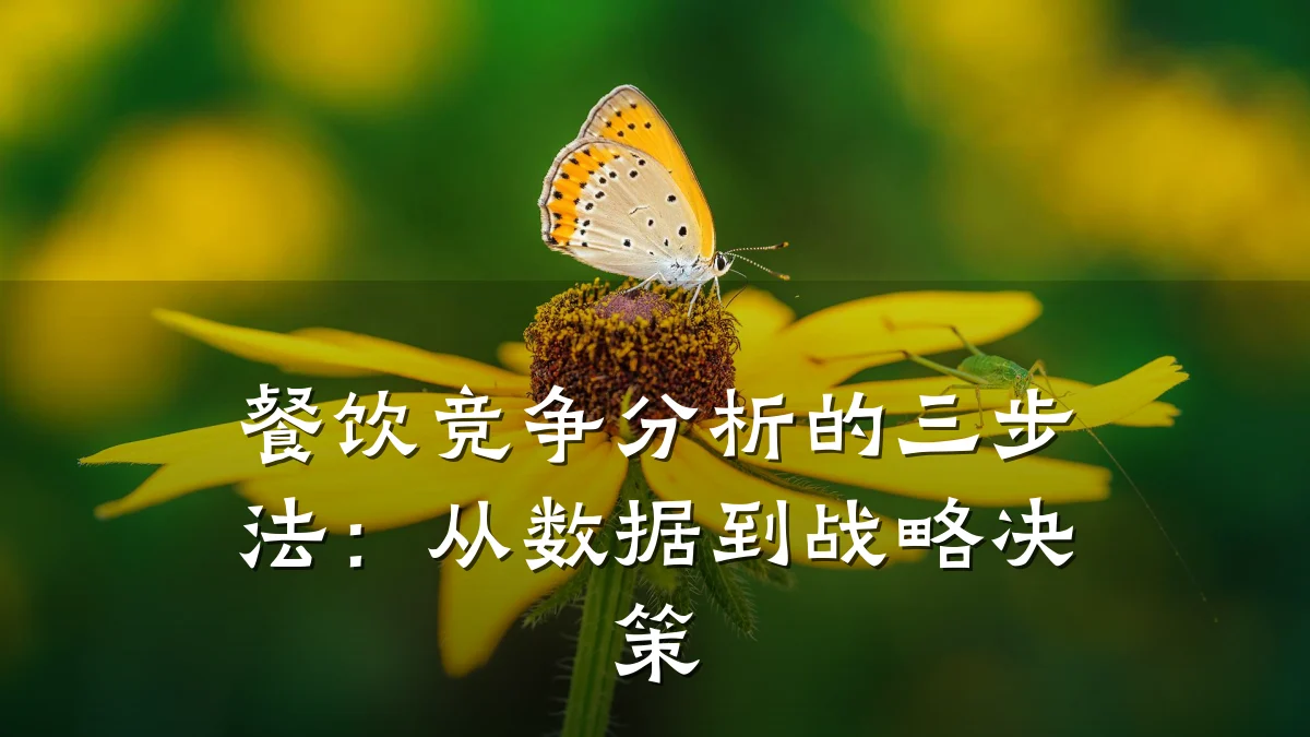 餐饮竞争分析的三步法：从数据到战略决策