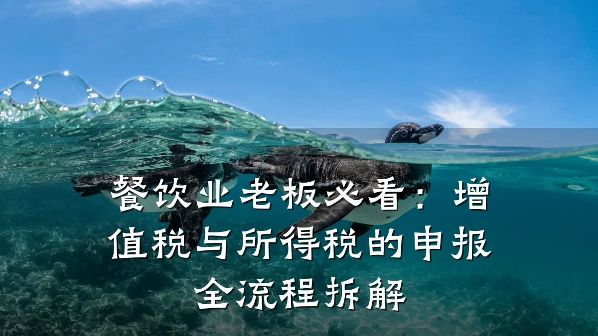 餐饮业老板必看：增值税与所得税的申报全流程拆解