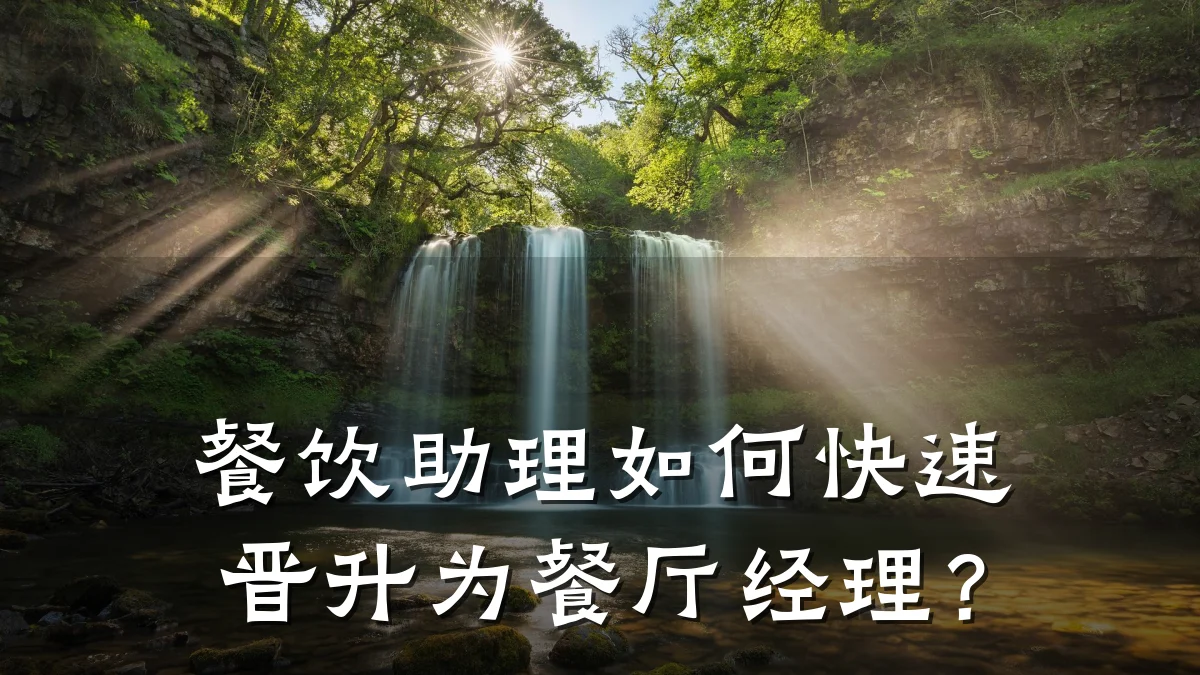 餐饮助理如何快速晋升为餐厅经理？