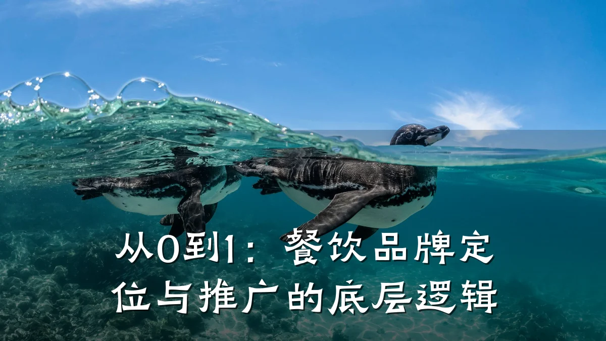 从0到1：餐饮品牌定位与推广的底层逻辑