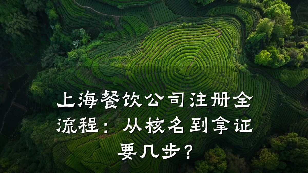 上海餐饮公司注册全流程：从核名到拿证要几步？