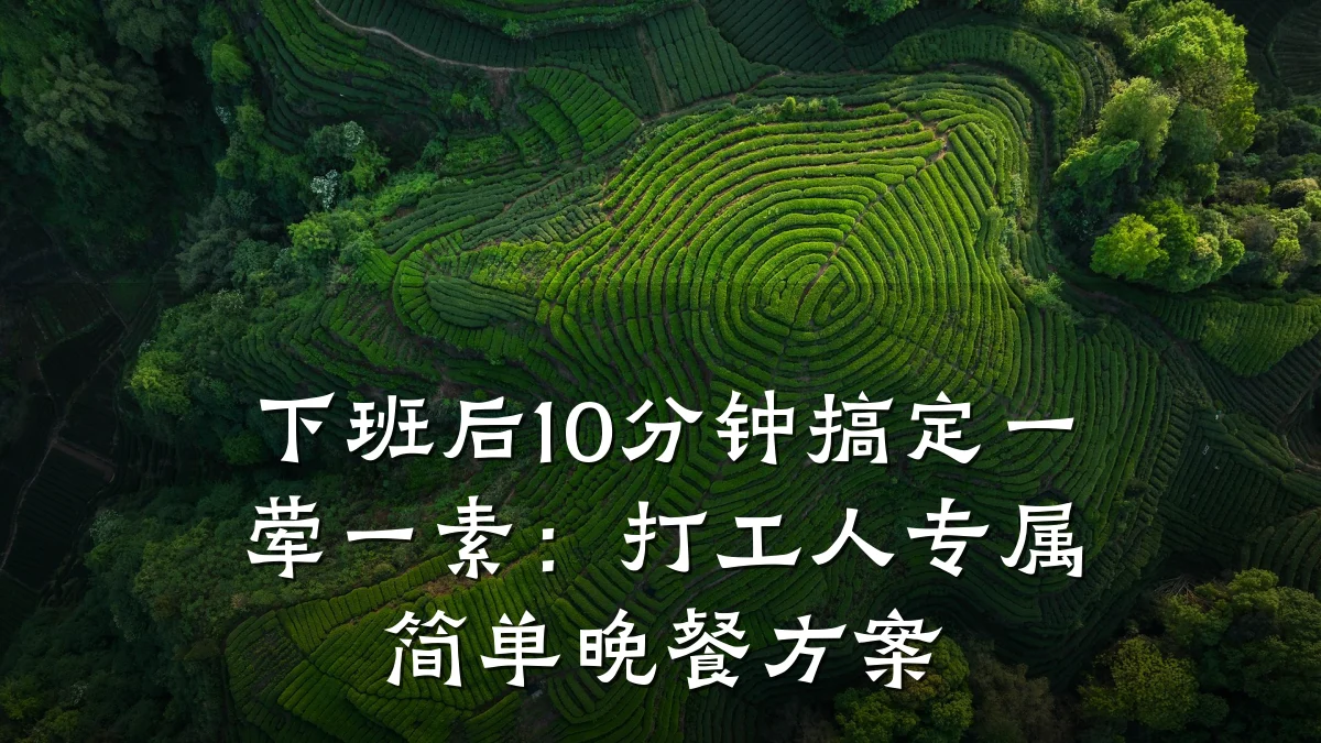 下班后10分钟搞定一荤一素:打工人专属简单晚餐方案