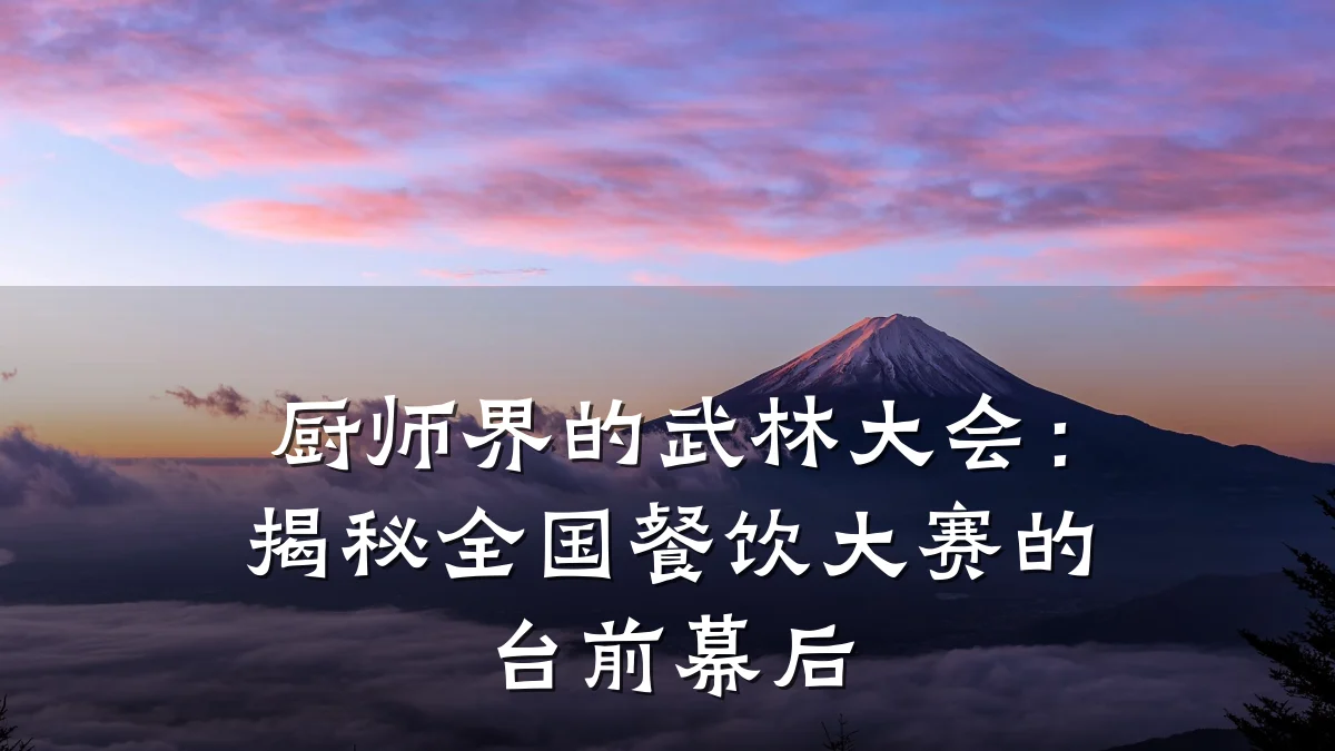 厨师界的武林大会:揭秘全国餐饮大赛的台前幕后