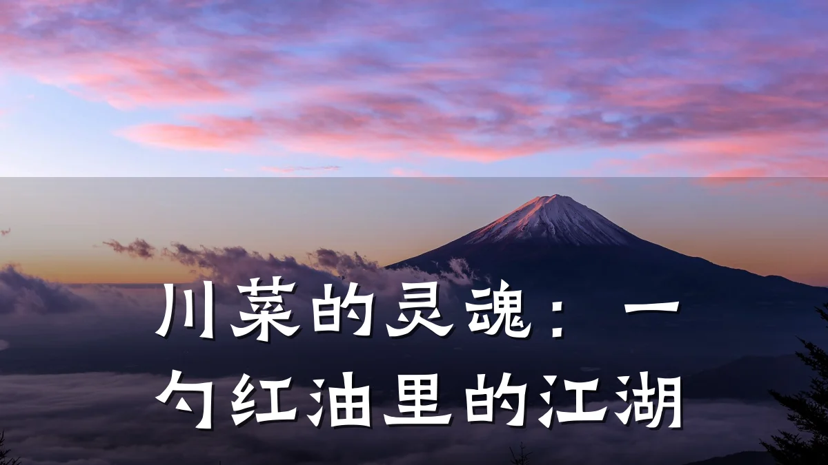 川菜的灵魂：一勺红油里的江湖