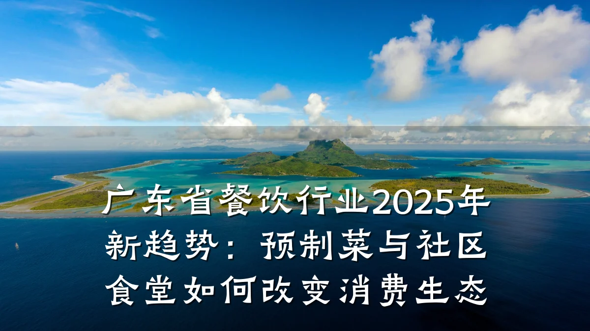 广东省餐饮行业2025年新趋势：预制菜与社区食堂如何改变消费生态