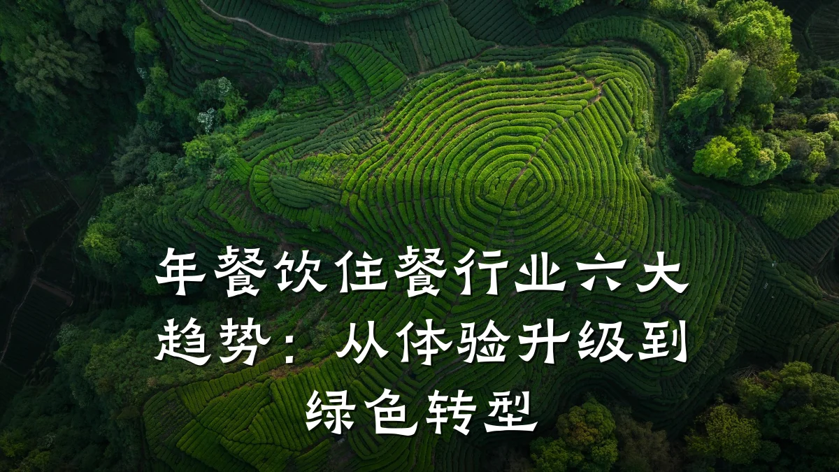 年餐饮住餐行业六大趋势：从体验升级到绿色转型