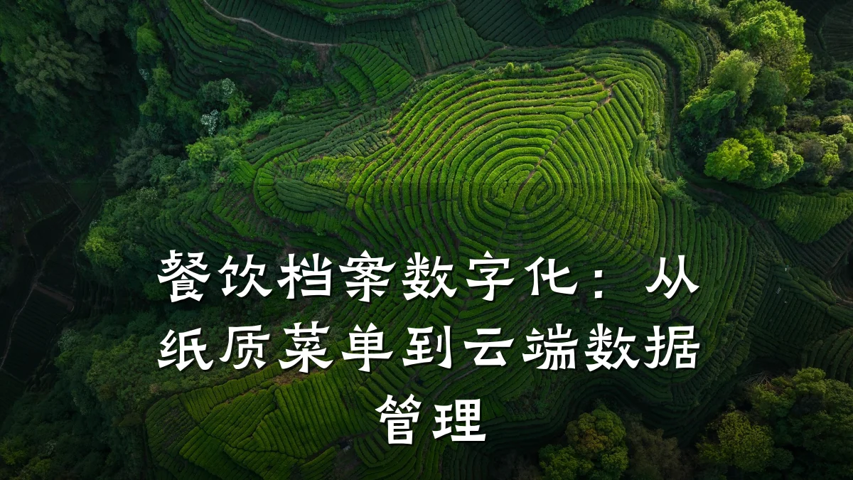 餐饮档案数字化：从纸质菜单到云端数据管理
