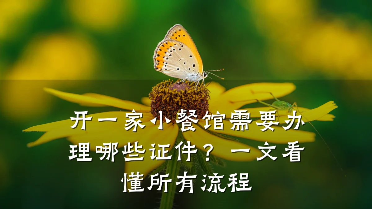 开一家小餐馆需要办理哪些证件？一文看懂所有流程