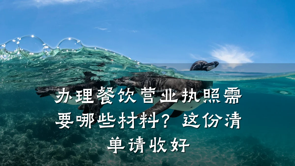 办理餐饮营业执照需要哪些材料？这份清单请收好