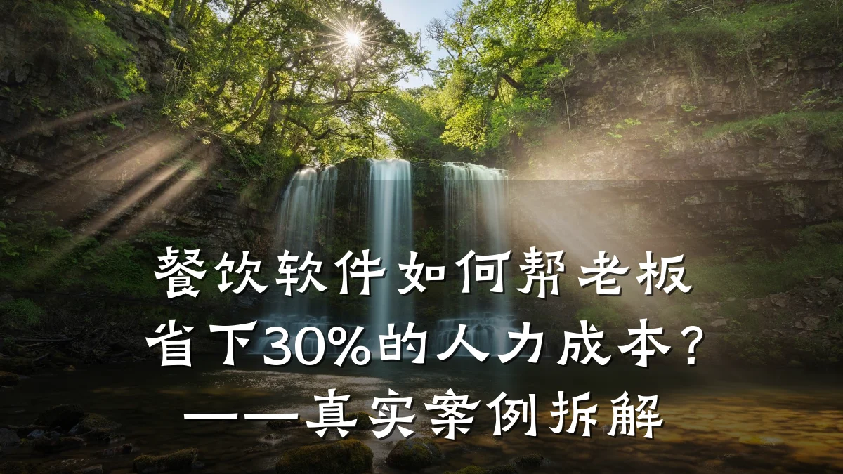 餐饮软件如何帮老板省下30%的人力成本？——真实案例拆解