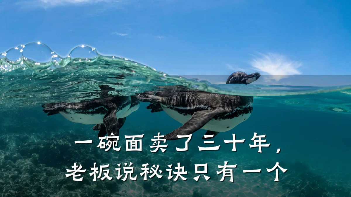 一碗面卖了三十年，老板说秘诀只有一个