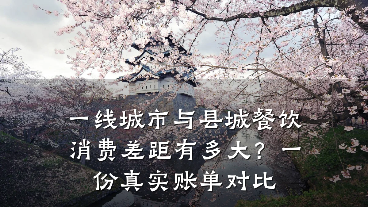 一线城市与县城餐饮消费差距有多大？一份真实账单对比