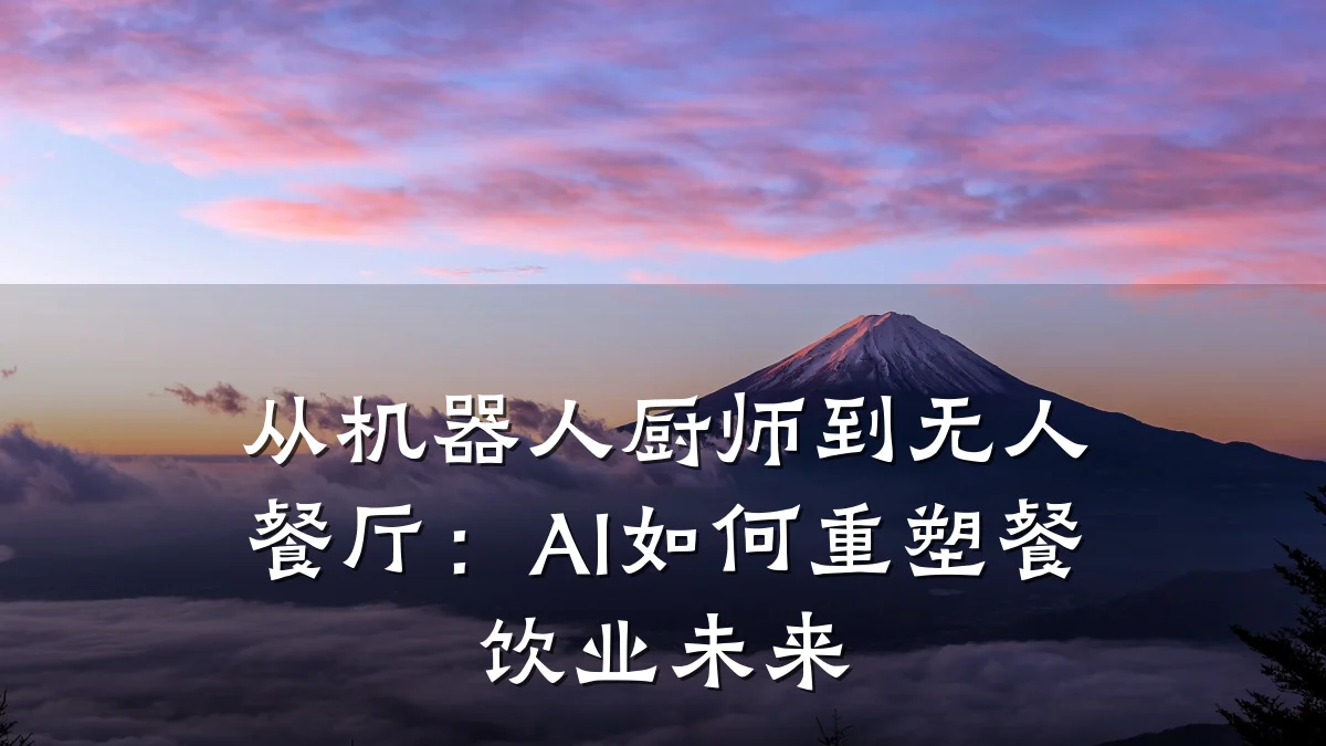 从机器人厨师到无人餐厅：AI如何重塑餐饮业未来