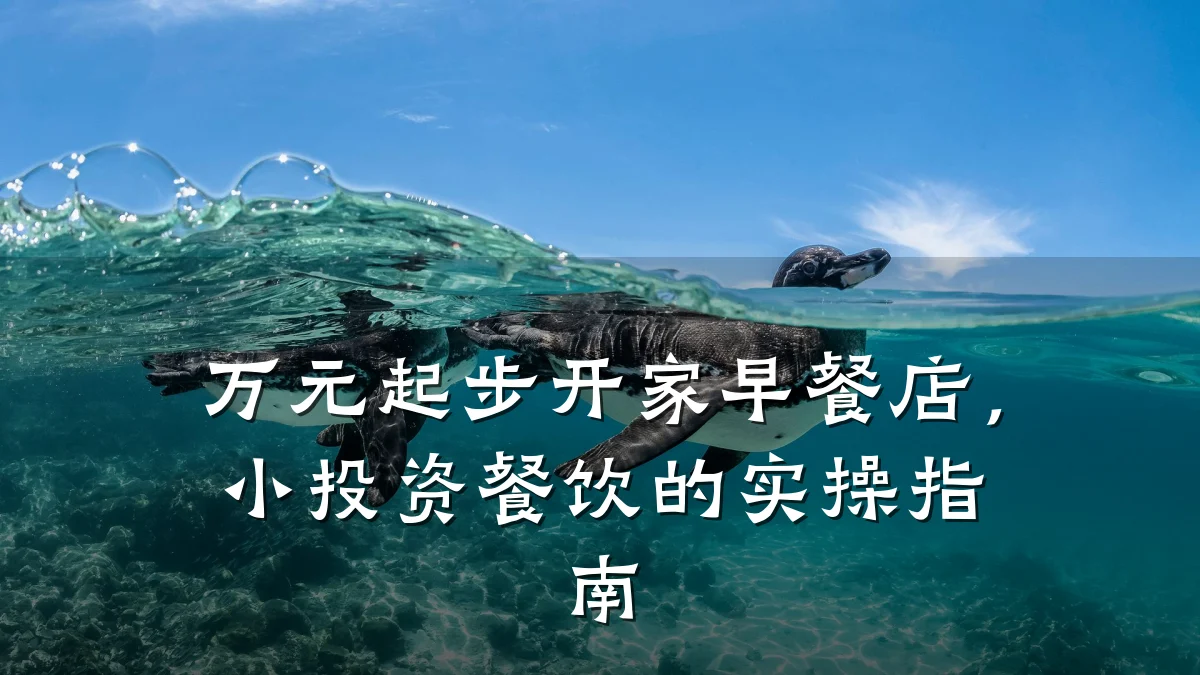 万元起步开家早餐店，小投资餐饮的实操指南