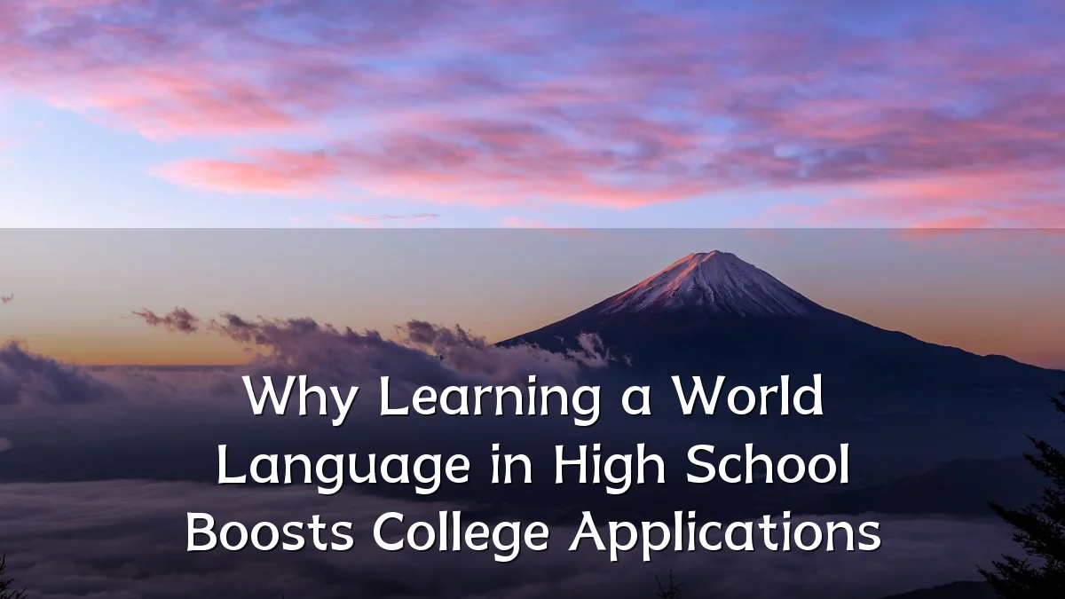 Why Learning a World Language in High School Boosts College Applications